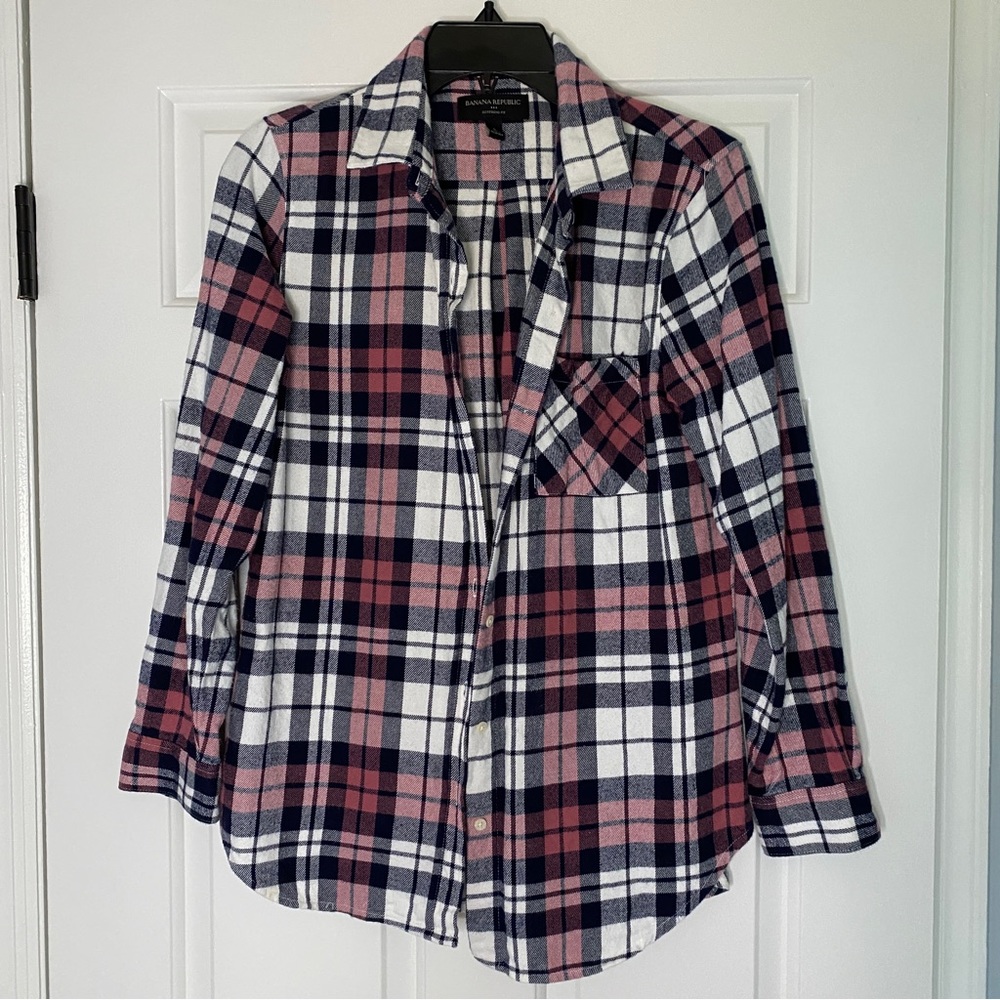 Banana Republic Small Flannel Women’s Shirt 100% Cotton